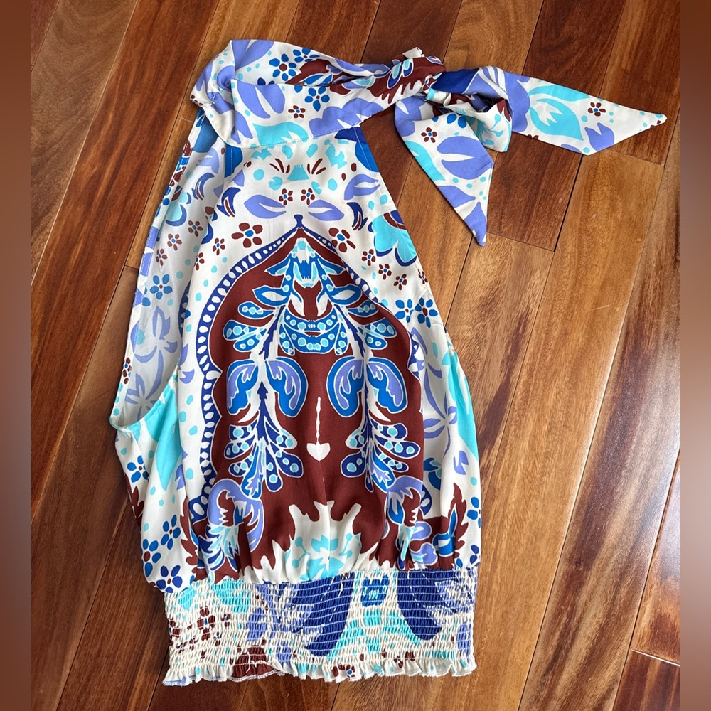 Free People Bohemian Floral Halter Top